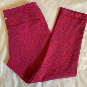 Lululemon Leggings-Cropped-purple/red